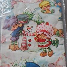 Vintage Strawberry Shortcake Christmas Wrapping Paper 1981 Unopened NOS  picture