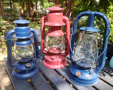 Lot of 3 Vintage 30's Deitz/Embury LANTERNS Wizard Monarch Porch Home Barn decor picture
