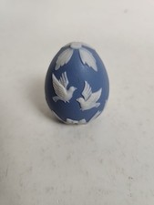 VTG PARIAN STYLE EGG Franklin Mint Collector’s Treasury Wedgewood Blue White picture