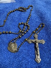 Vintage WWI 1916 US Military Issued Pull Chain Combat Rosary Battle Beads Brass picture