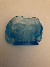 Elephant Toothpick Blue Molded Summit Art Glass Double Aqua Ice picture