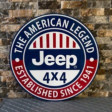 Vintage JEEP Vehicles Established Sınce 1941 Rare Sign - 19.7