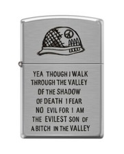 Zippo 0684, Military-Walk Through the Valley of Shadow of Death, Chrome Lighter picture