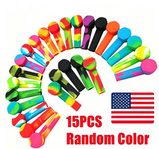 15PCS Silicone Smoking Hand Pipe With Metal Bowl &Cap Lid Pocket Pipe 2026 US✨ picture