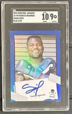 2022 Zerocool Jackass Signatures Blue 6/50 Francis Ngannou SGC 9 W/ 10 AUTO picture