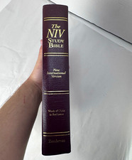 Zondervan NIV Study Bible Bonded Leather Burgundy/Purple picture