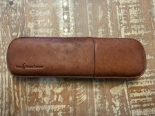 Vintage Polo Ralph Lauren Leather 2 Finger Cigar Case Brown Made Spain Clean picture