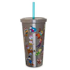 Disney Afternoon Store Exclusive Character Steel Tumbler Ducktales Darkwing Duck picture