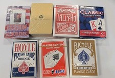 Vintage Playing Cards Lot of 7 Sealed Hoyle Bicycle Tally Ho Freedom Poker picture
