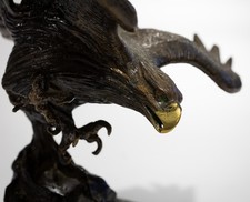Vintage Gorham 1994 Soaring American Bronze Eagle Sculpture Statue- 7.5H x 9.5W picture
