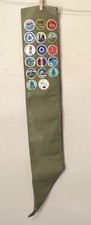 Vintage Boy Scout Sash With 17 Merit Badges Patches 50’s-60’s picture