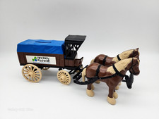 MARKED ERTL HINCKLEY & SCHMITT VINTAGE CAST IRON & PLASTIC HORSE & BUGGY BANK  picture