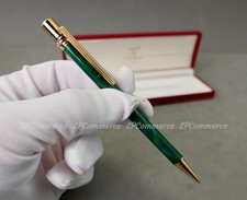 Cartier Santos malachite Ballpoint pen stylo bille bleu marbre trinity sphere picture