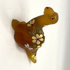 Hand Painted Cork Dinosaur Figurine Floral Signed Melissa Caplinger picture