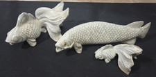 Tozai Home~ Handcrafted Ceramic Feng Shui Koi / Goldfish Figurine Set (Set of 3) picture
