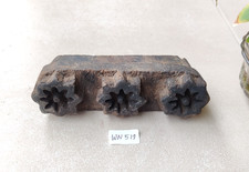 Vintage Wooden Hand Carved Textile Printing Block Unique Decor Craft Tool Retro picture