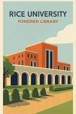 🏛️ Rice University Fondren Library Poster - Vintage Style 16x24” - Premium picture