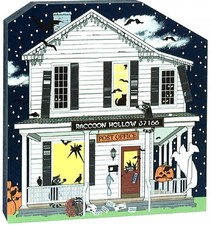 👻 Cat's Meow Village Halloween #17-631 Raccoon Hollow Post Office Glows Ghosts picture