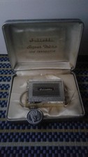 vintage Juliette TR-91M 9-transistor, and clamshell case. used clean. parts only picture