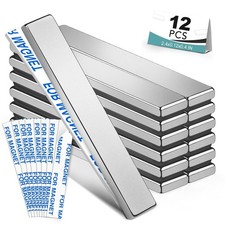 12 Pack Strong Neodymium Bar Magnets 60x10x3mm Rust Free Holding Power picture