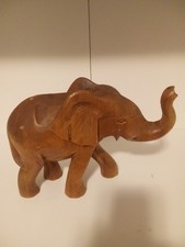 Vintage Hand-Carved Wooden Elephant 11