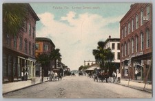 Palatka FL Florida Lemon Street South c1910 Postcard 7bQ picture