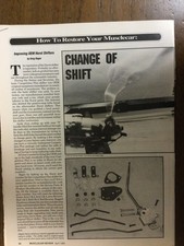 Misc 4594 Article Pictorial Restore Improving OEM Hurst Shifters Apr 1989 4 page picture
