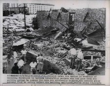 1956 Press Photo Building destroyed by tornado in Pensacola, Florida - nea20322 picture