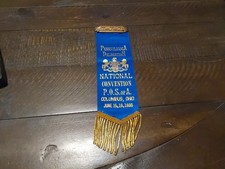 1886 Patriotic Order Sons of America P.O.S of A. Columbus OH Convention Ribbon picture