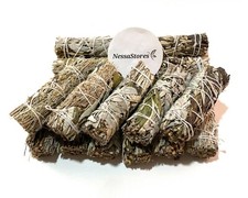 NessaStores White Sage + Yerba + Blue Sage Smudge Stick 4