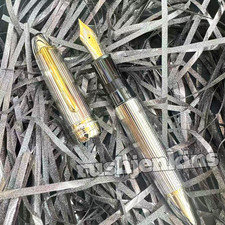 MONTBLANC Meisterstück Pin Stripe Sterling Silver Fountain Pen 149 Luxury picture