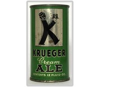 Vintage Flat Top Beer Can Krueger Cream Ale Refrigerator / Tool Box Magnet picture
