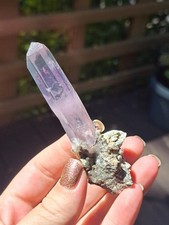 Amethyst With Calcite On Matrix Namibia picture