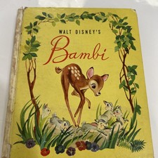 1942 Walt Disney’s Bambi Hardcover Book -Grosset & Dunlap Vintage FIRST EDDITION picture