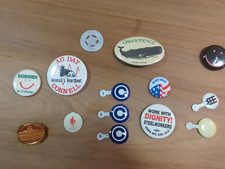 Vintage Chicago Cubs Greenpeace AFL-CIO Cornell Mixed Button Pin Button Lot  picture