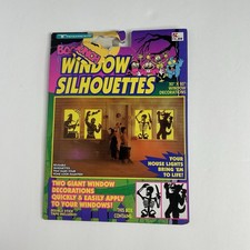Vintage 1993 Trendmasters Boo Bunch  Window Silhouettes Skeleton & Wolf picture