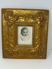 Vintage Gold Ornate Wide Panel Picture Frame for Wall Q1 picture