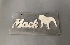 Vintage Mack Trucks Bull Dog Advertising Metal License Plate EMBOSSED  picture