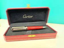 Cartier Santos Red Silver Ballpoint Pen Limited Edition Luxury Instrument New picture