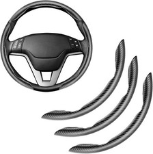 Amiss 3pcs Carbon Fiber Steering Wheel Cover Waterproof Butterfly picture