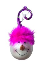 VTG Lauschaer Glaskugelhaus Snowman Spiral Hat Ornament Whimsical Germay Rare picture