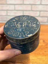 Antique Primitive Pacific Hand Soap 1890s Embossed Lid Blue Paint Original Farmh picture