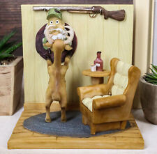 Buck Deer Smoking Pipe Hanging Hunter Wall Trophy On Living Room Wall Figurine picture