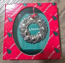 Vintage Reed & Barton Christmas Wreath Ornament picture