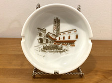 Vintage TAVERNA DEL COLLEONI Bergamo Italy Richard Ginori Ashtray 4.5” Diameter picture