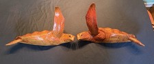 Logger Head Sea Turtles Wood Carving/Sculpture Wall ART Single or Pair picture