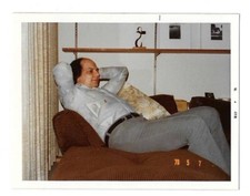 VTG Color Found Photo Balding Man