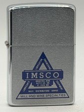 IMSCO Mill & Mine Specialties Advertising Vintage 1981 Chrome Zippo Lighter New picture