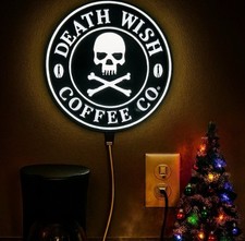 Death Wish Coffee 3D Printed wall Lamp with remote coffee lover edition picture