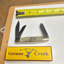 German Creek German Stockman 3-Blade Slipjoint Pocketknife Stainless Horn picture